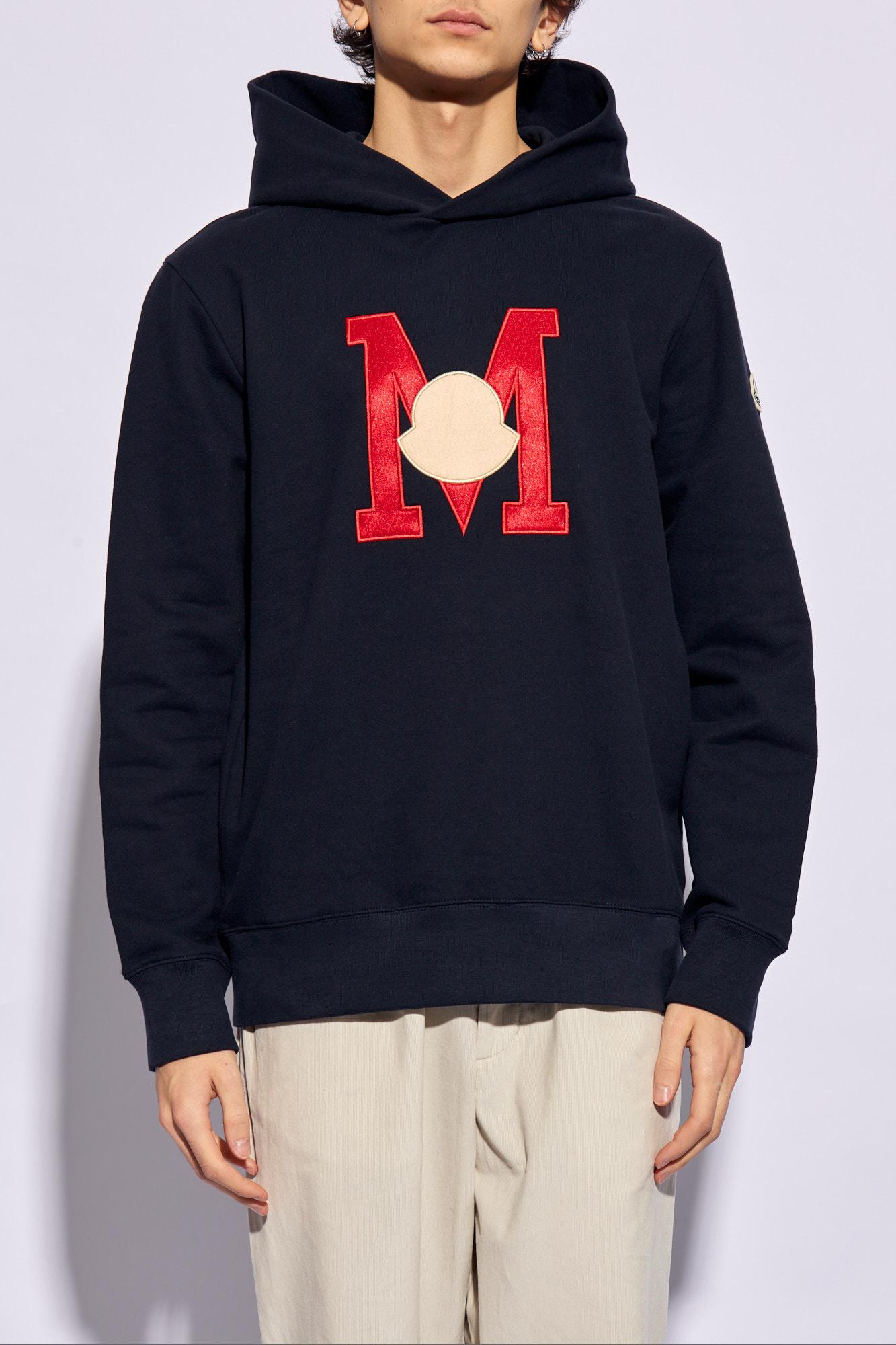 Blue moncler hoodie best sale