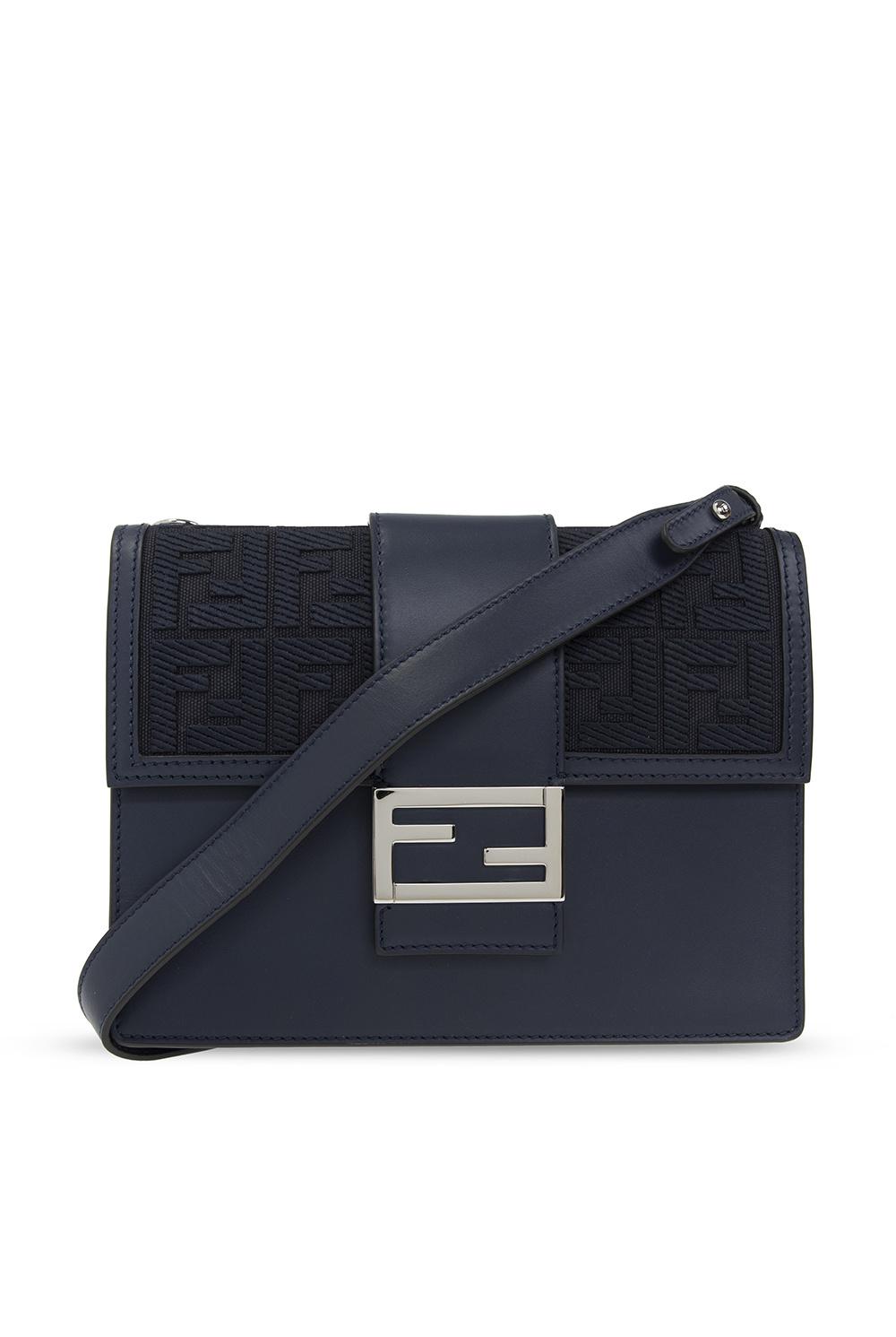 FENDI Flat Baguette leather messenger bag - Neutrals