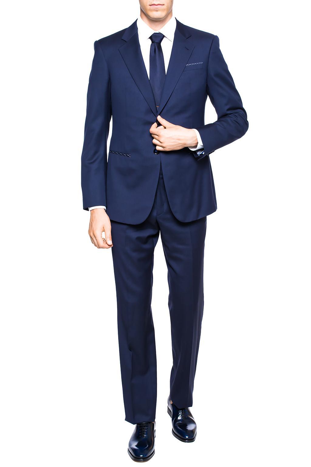 akavet projektor Demonstrere Giorgio Armani Mini-check Suit in Blue for Men | Lyst