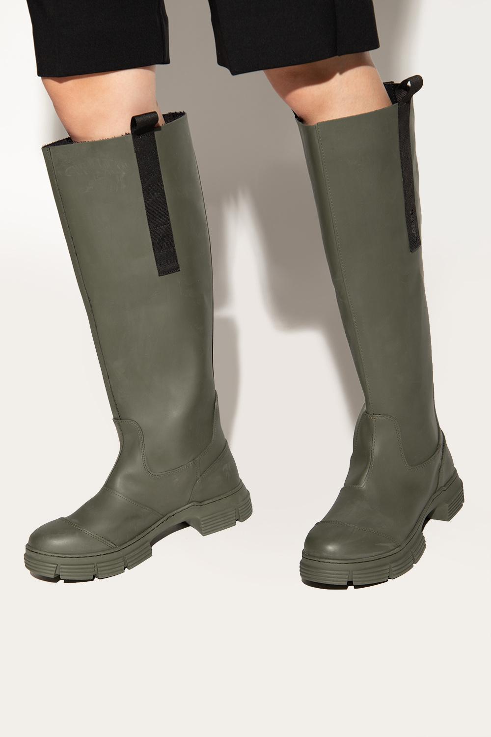 Ganni Rain Boots in Green Lyst