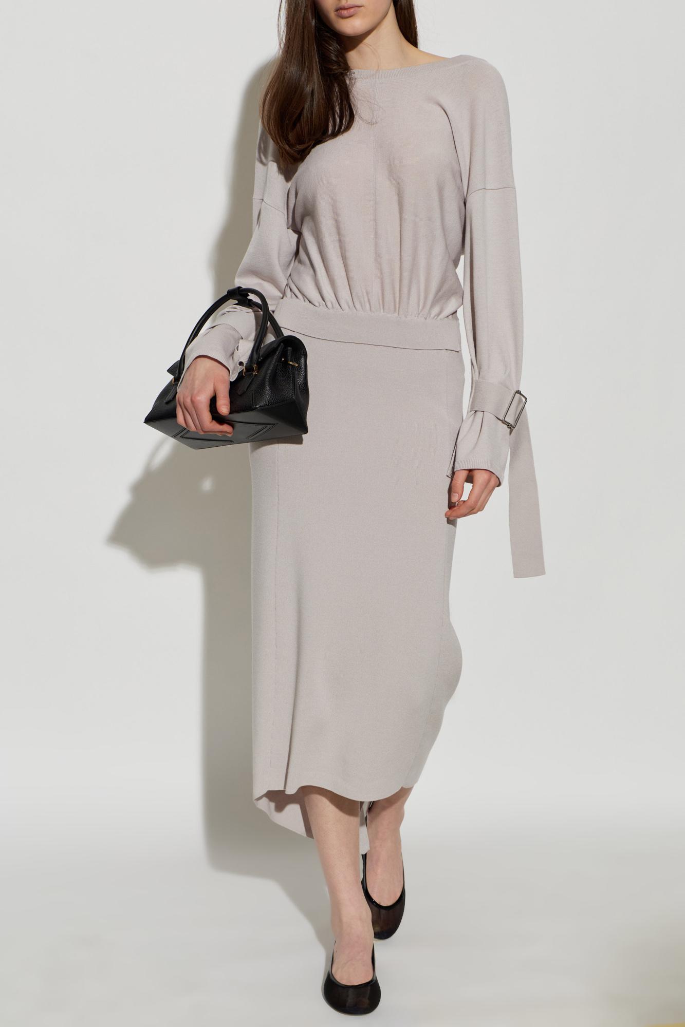 slim fit dress slacks Lanvin Women's Wool and Cashmere Midi Dress - Dove main image 1