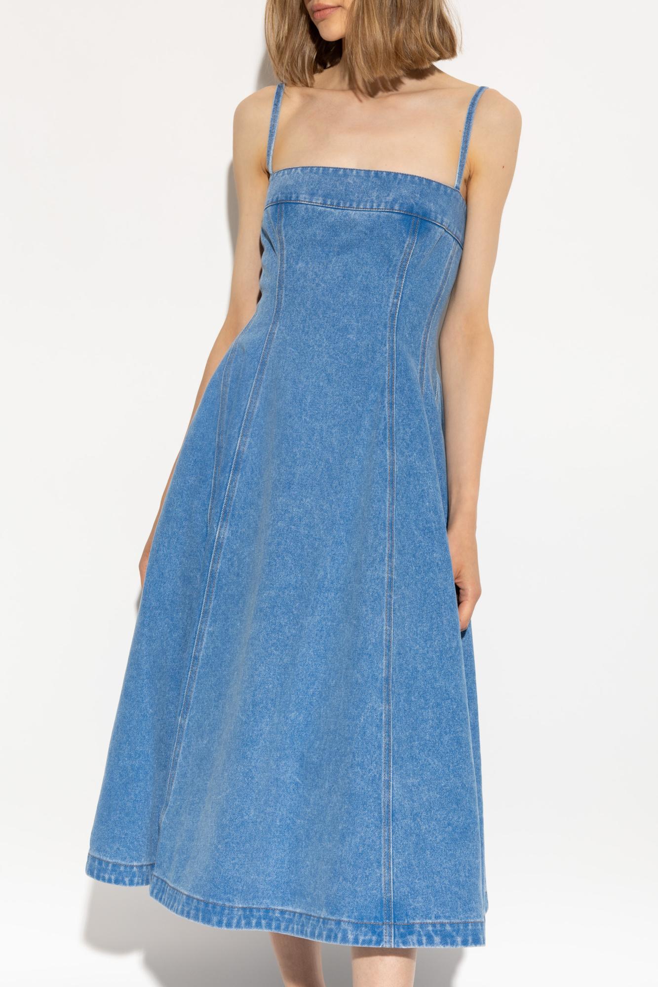 Marni Denim Dress With Straps in Blue | Lyst Canada