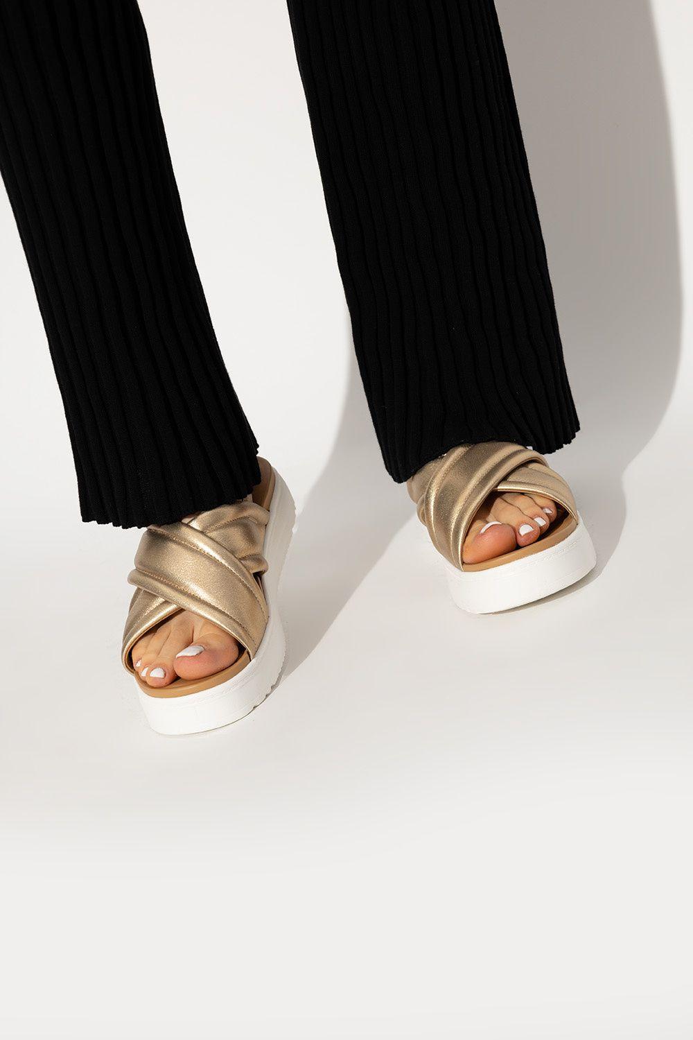UGG Gold 'zayne' Sandals in White | Lyst