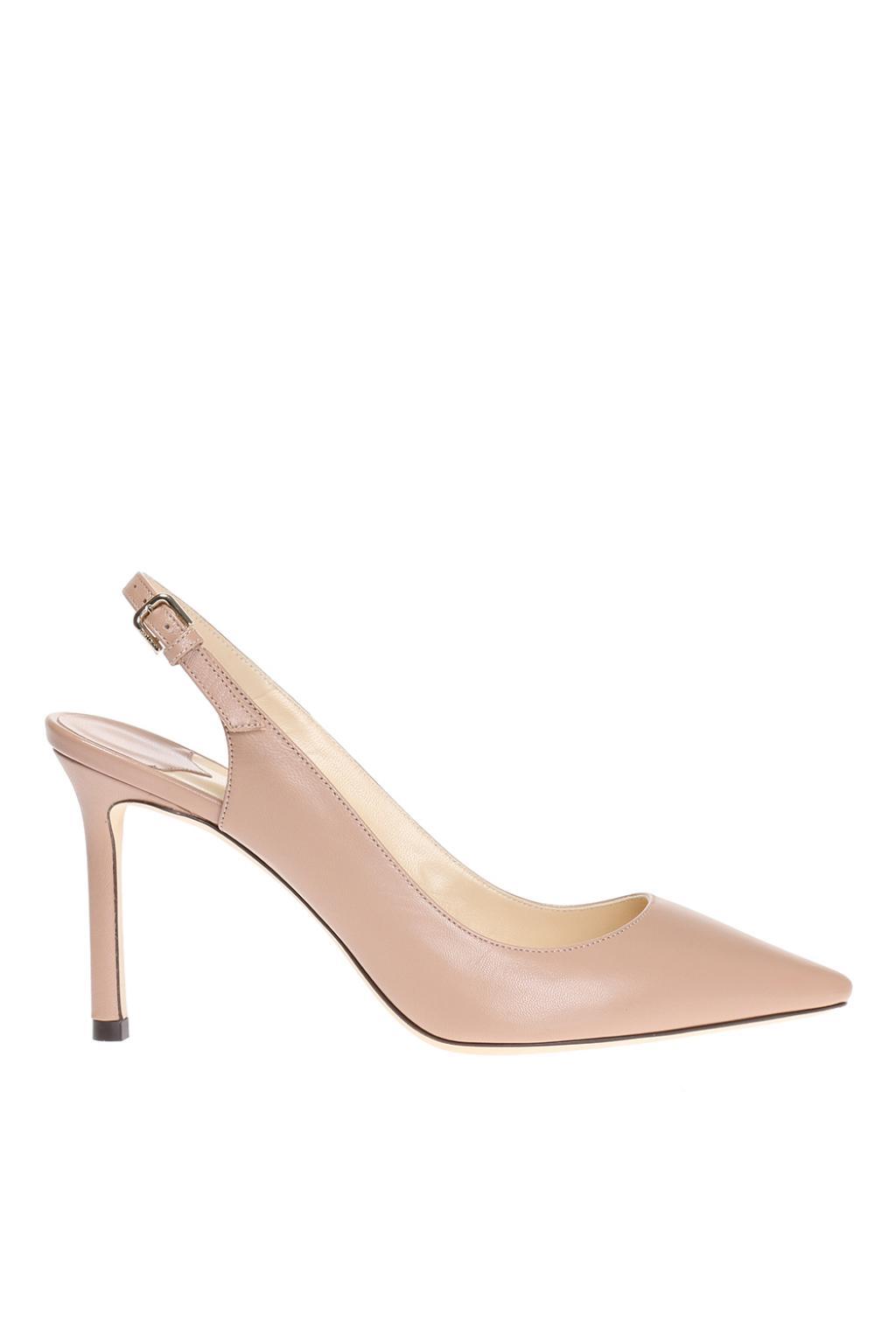 Jimmy Choo Leather 'erin' Cut-out Pumps in Beige (Natural) - Lyst
