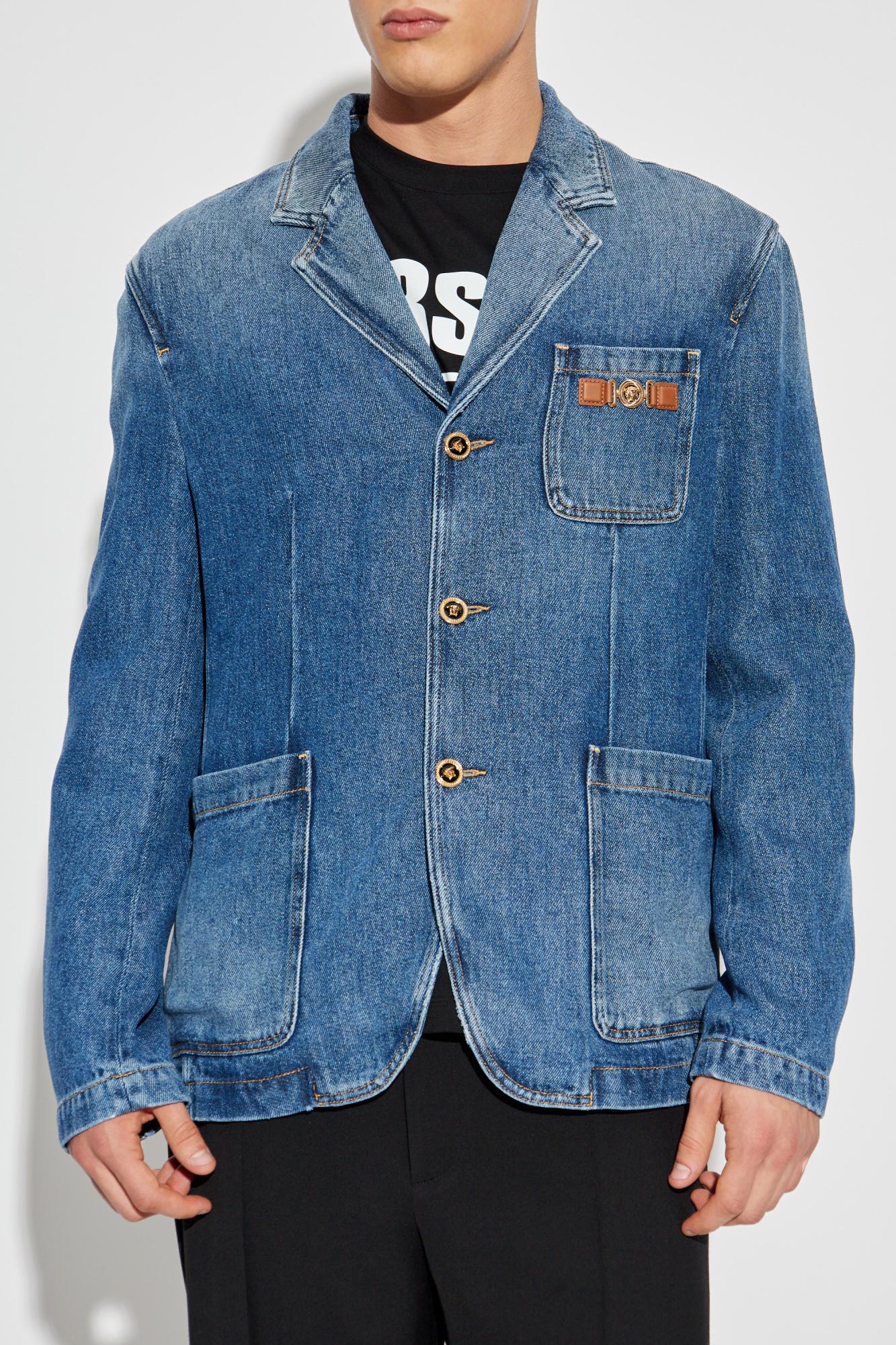 ジャケット Versace Blue Denim Blazer Versace Blazers for Men | Online Sale up to 86% off | Lyst