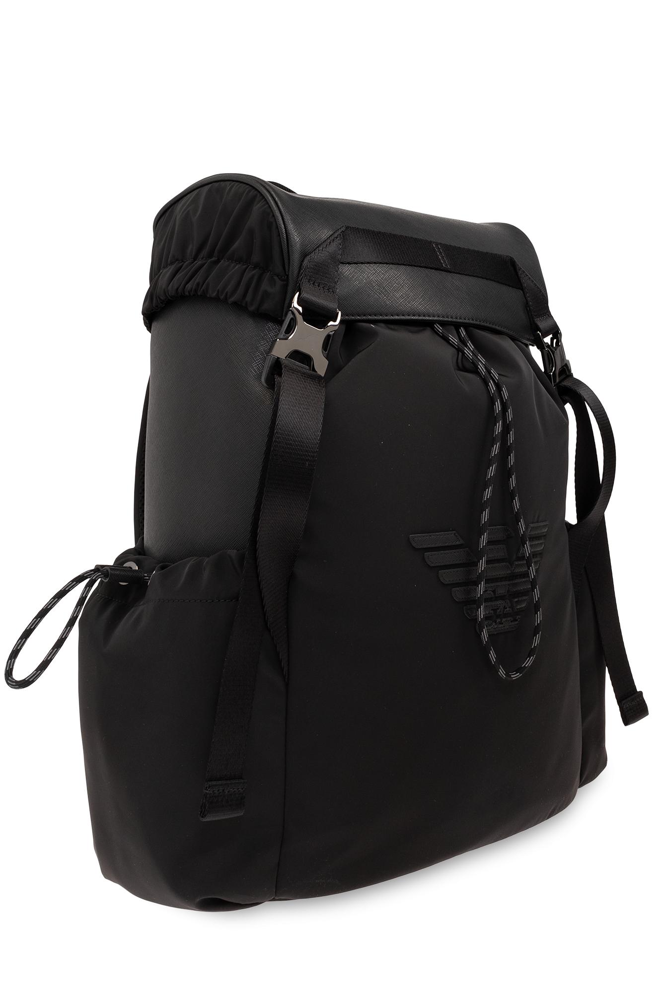 注目の With Backpack Armani Emporio Logo Lyst | Men for Black in バッグ