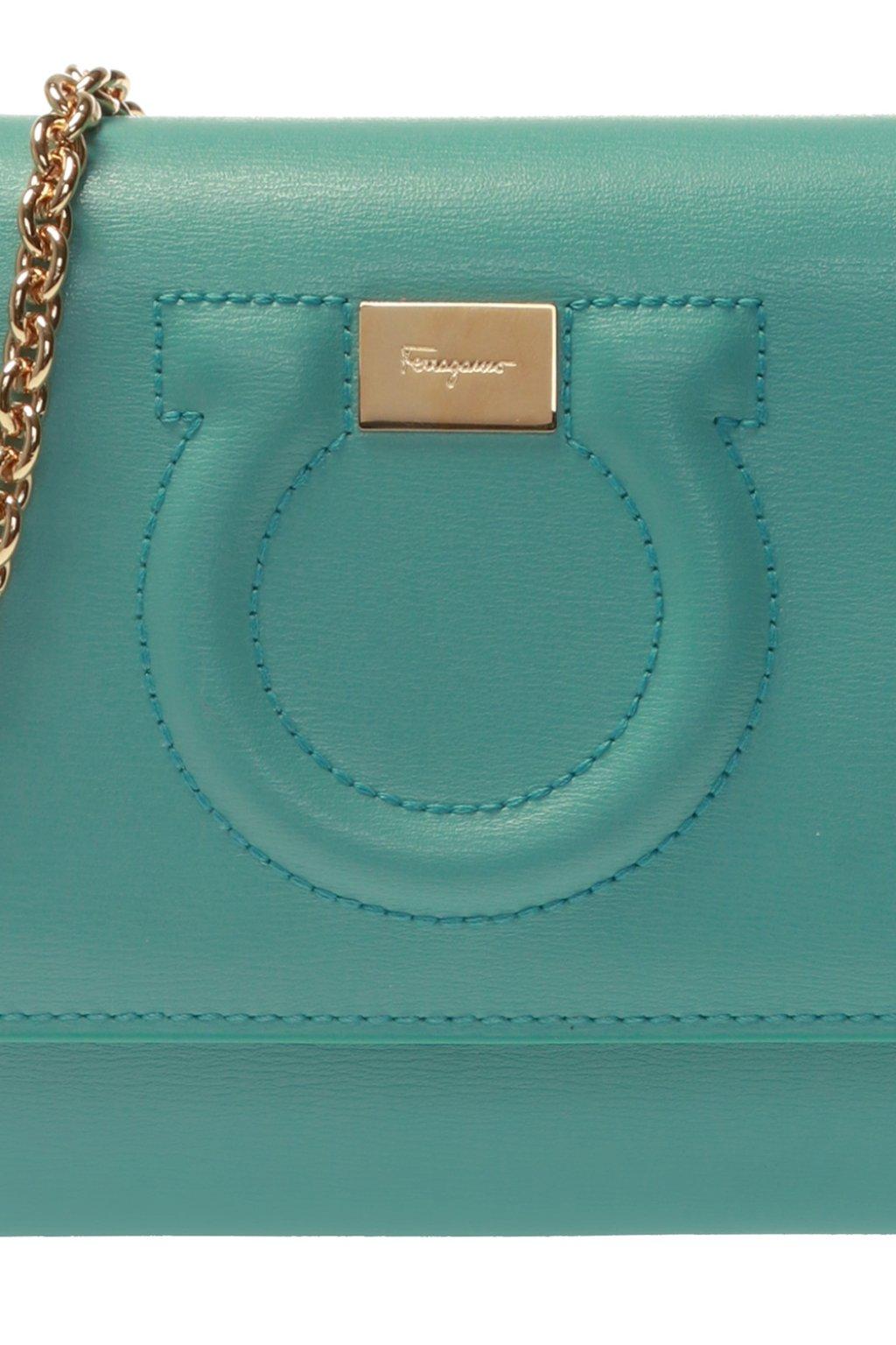 Salvatore ferragamo gancini city leather chain wallet store