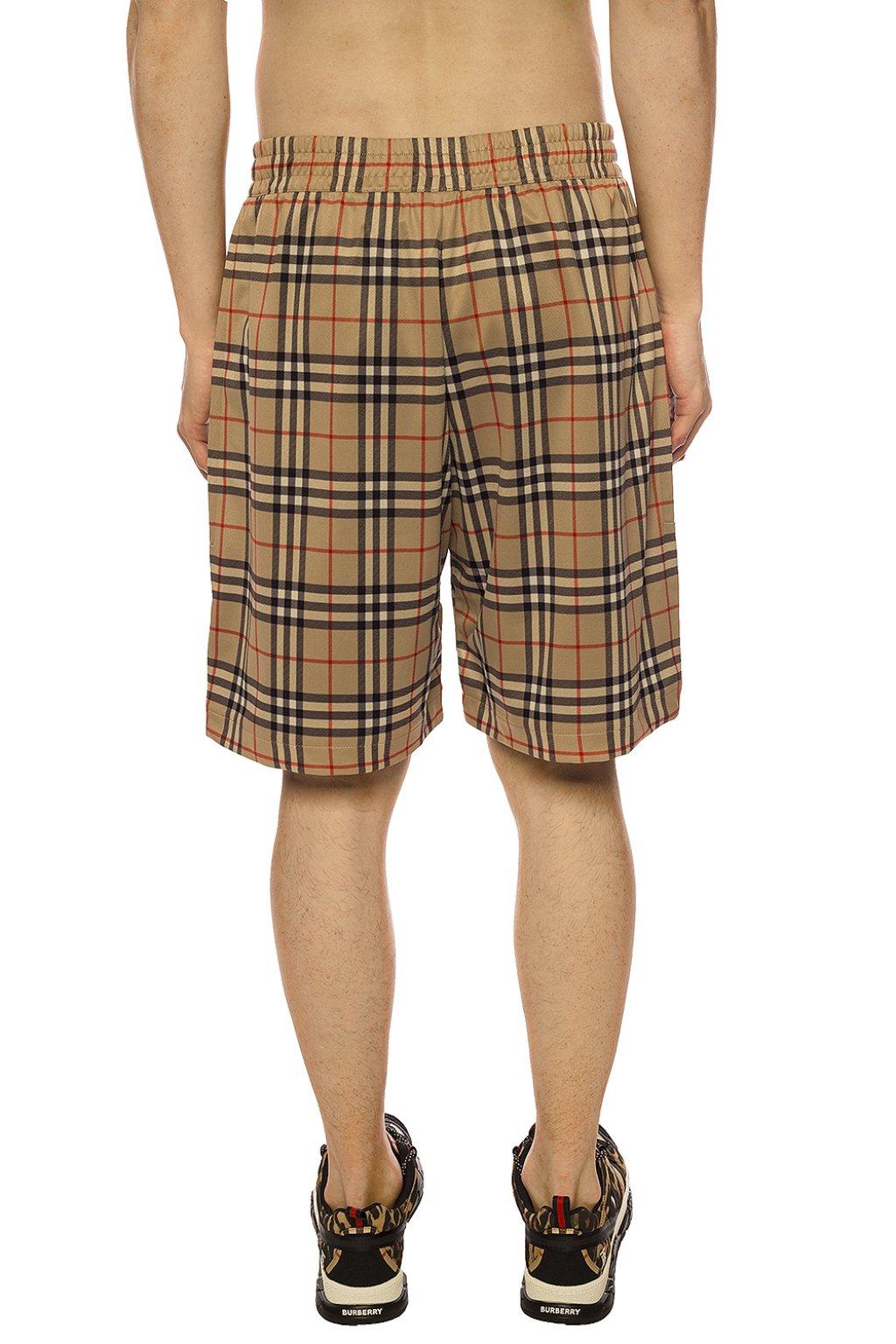 Burberry Checked Shorts in Beige (Brown) for Men | Lyst