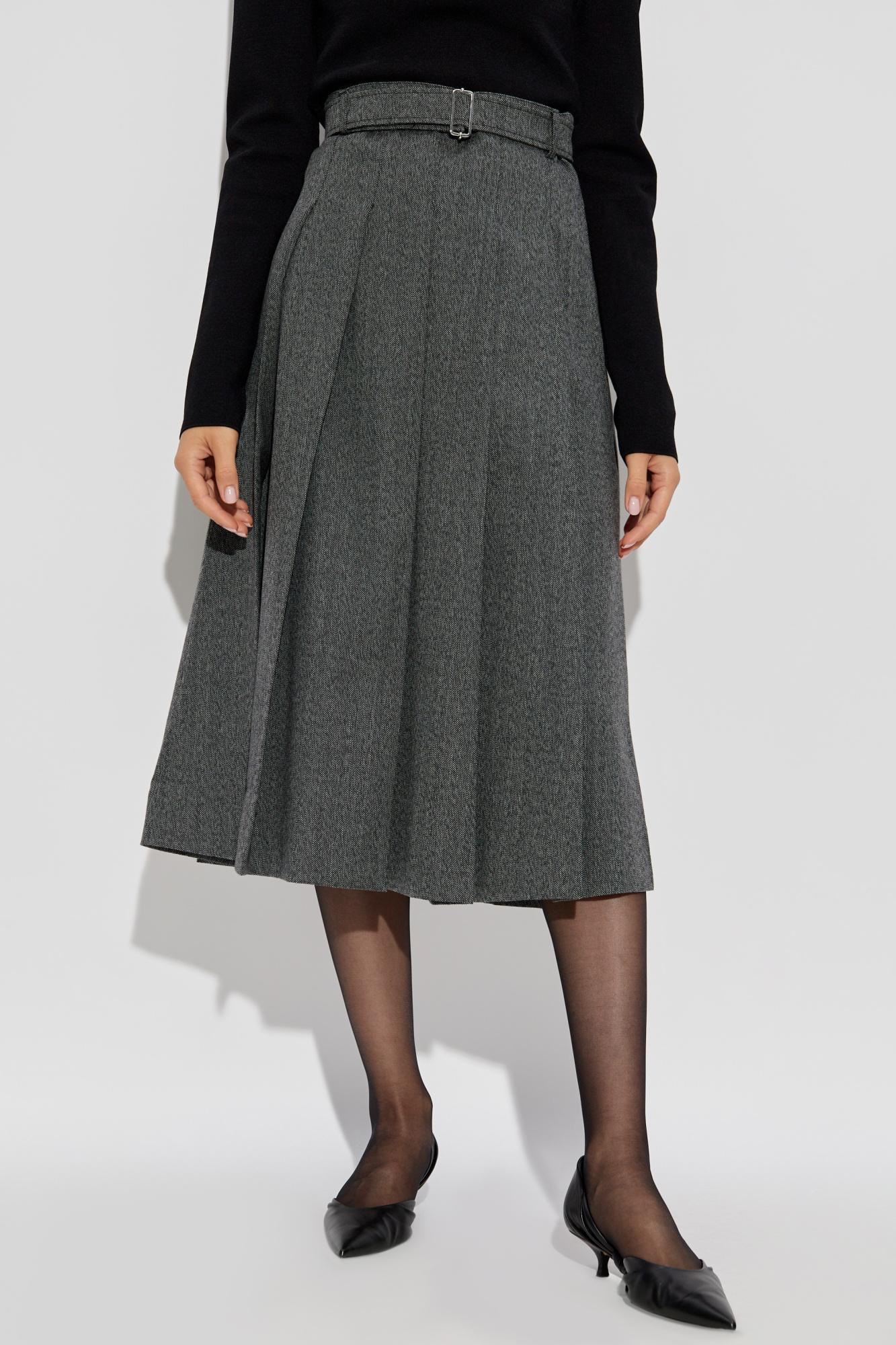 スカート OFFICINE GENERALE Women Mid Skirts W24WSKT153 STONE Grey Officine Generale Mid-length skirts for Women | Online Sale