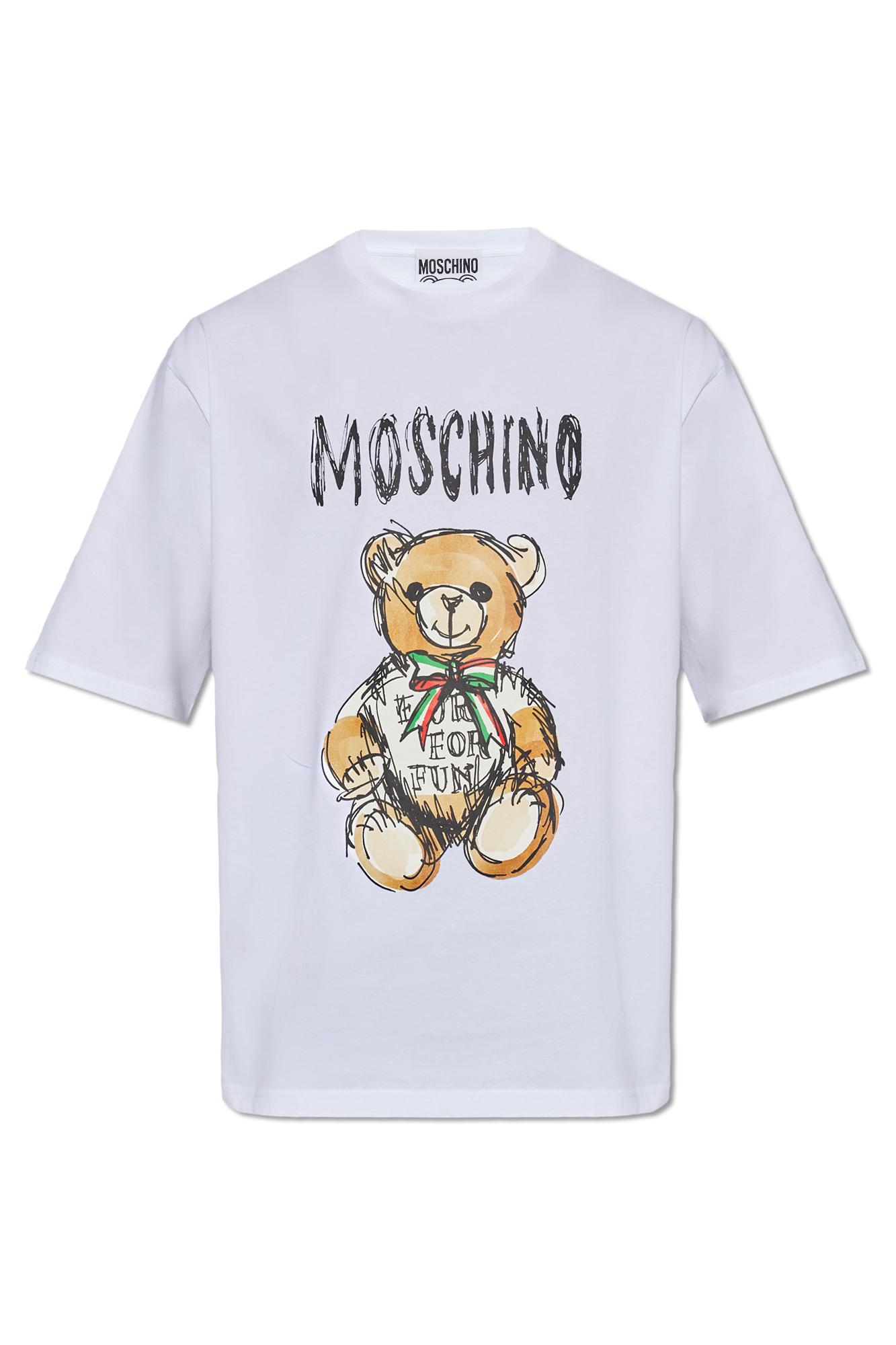 Moschino T-shirt With Logo, in Natural for Men