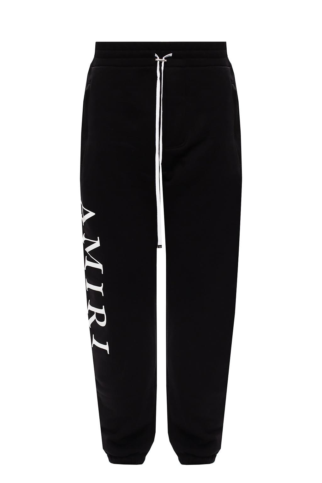 sweatpants with logo on front