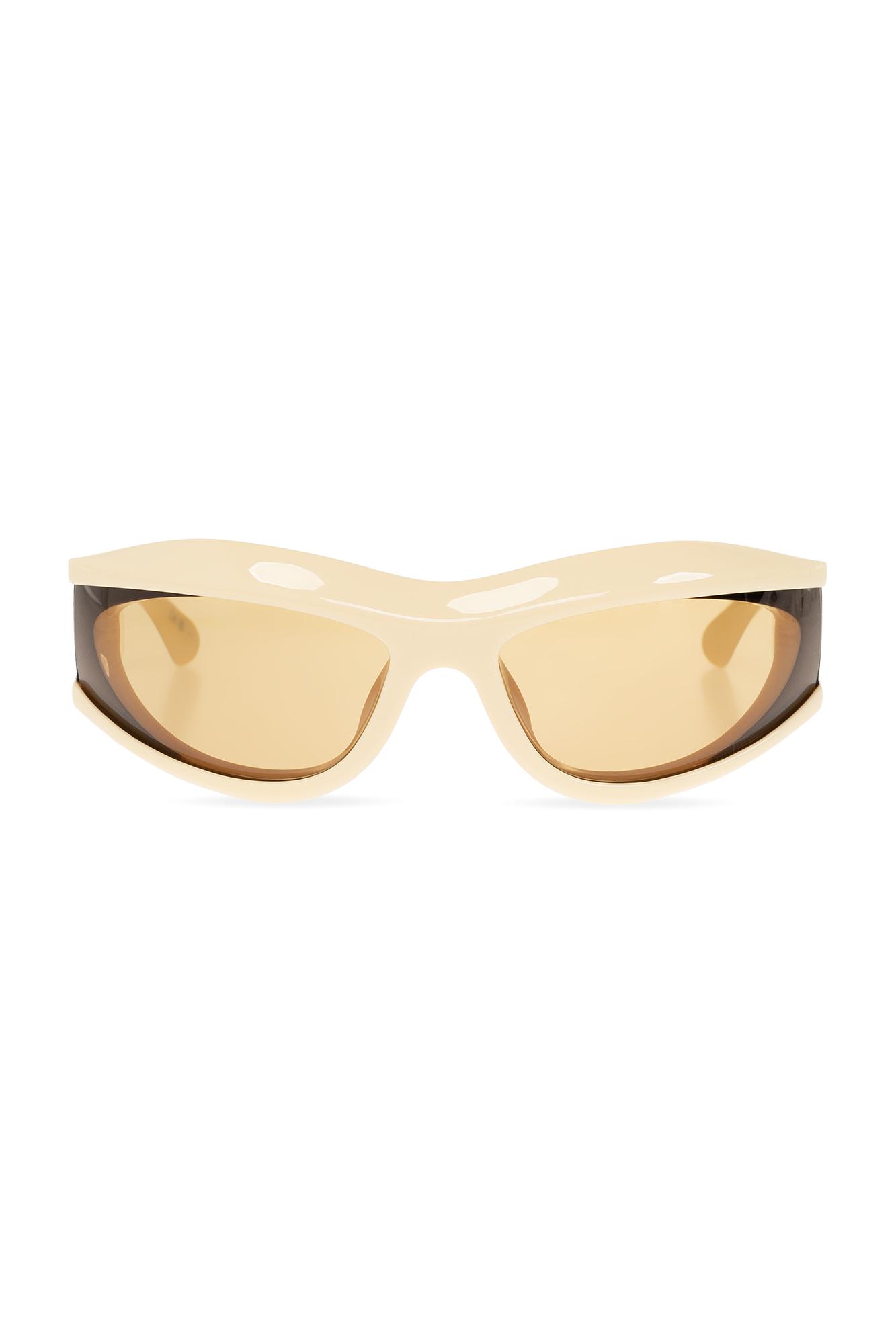 Brown wrap around shop sunglasses