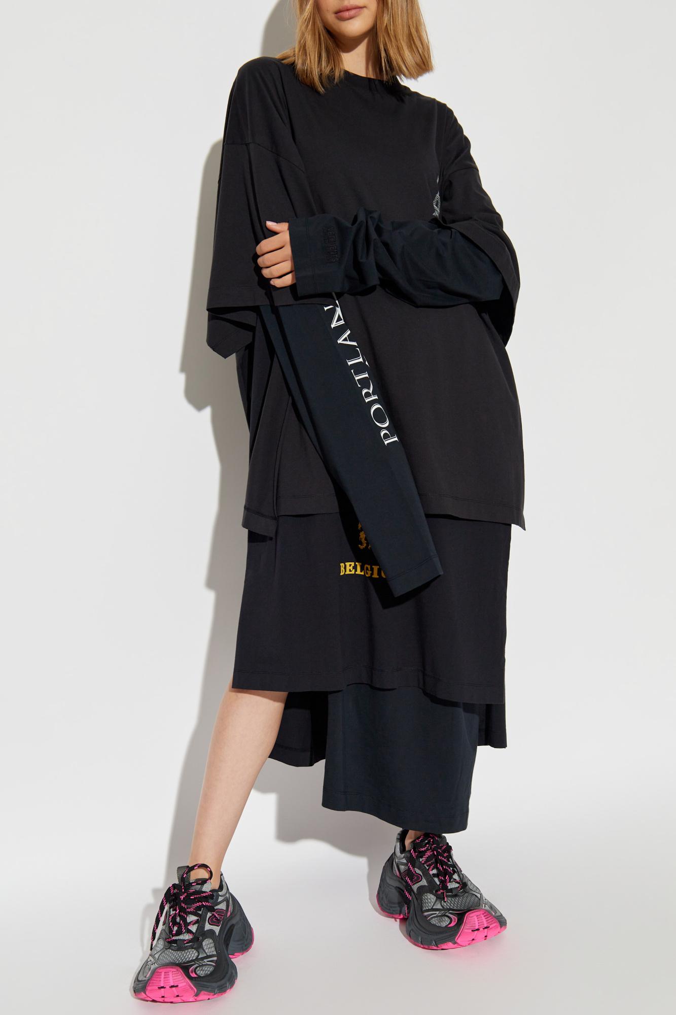 Vetements Loose-Fit Dress in Black | Lyst