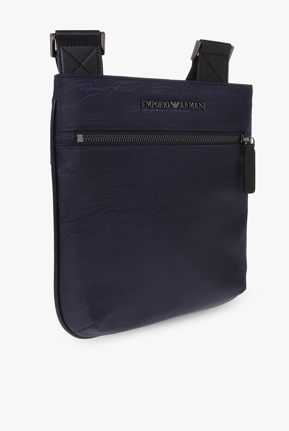 Emporio Armani Shoulder Bag With Logo in Blue for Men | Lyst