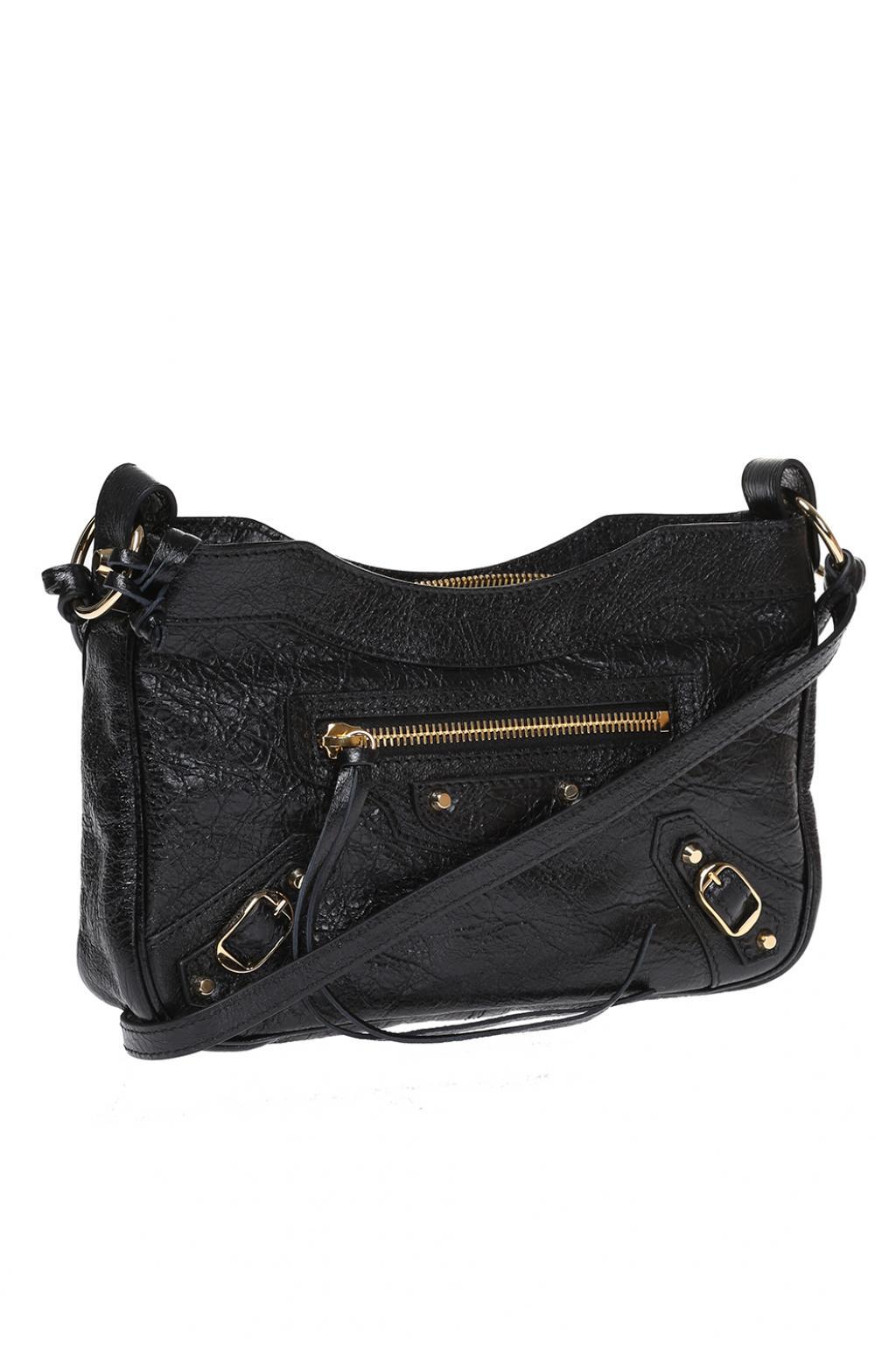 Balenciaga Leather 'hip' Shoulder Bag in Black - Lyst