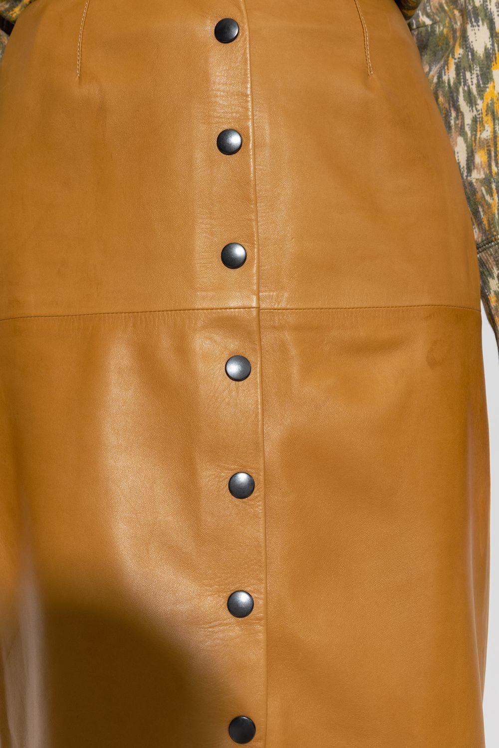 Isabel Marant 'blehor' Leather Skirt in | Lyst