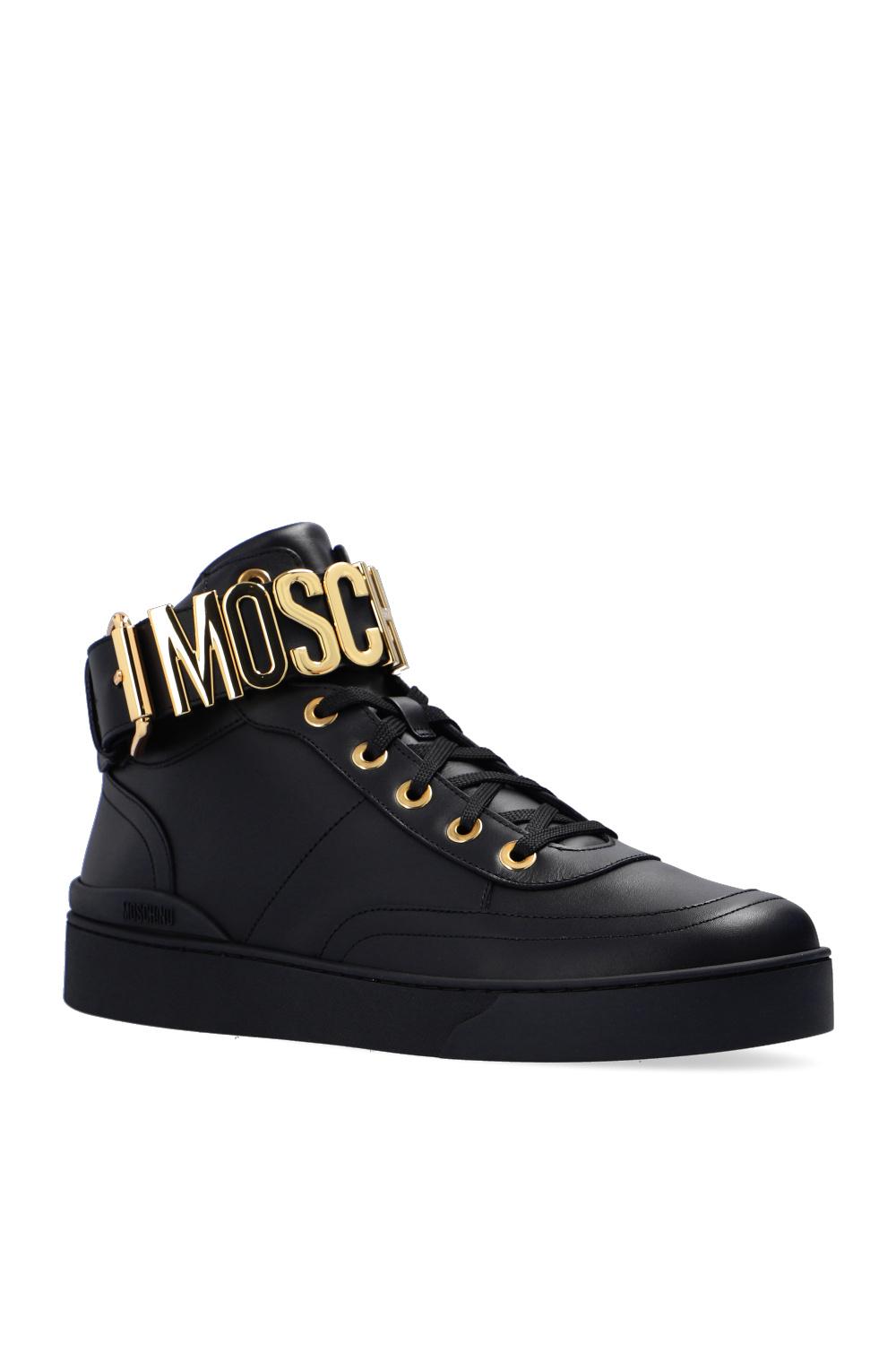 Moschino High-top Sneakers in Black for Men | Lyst
