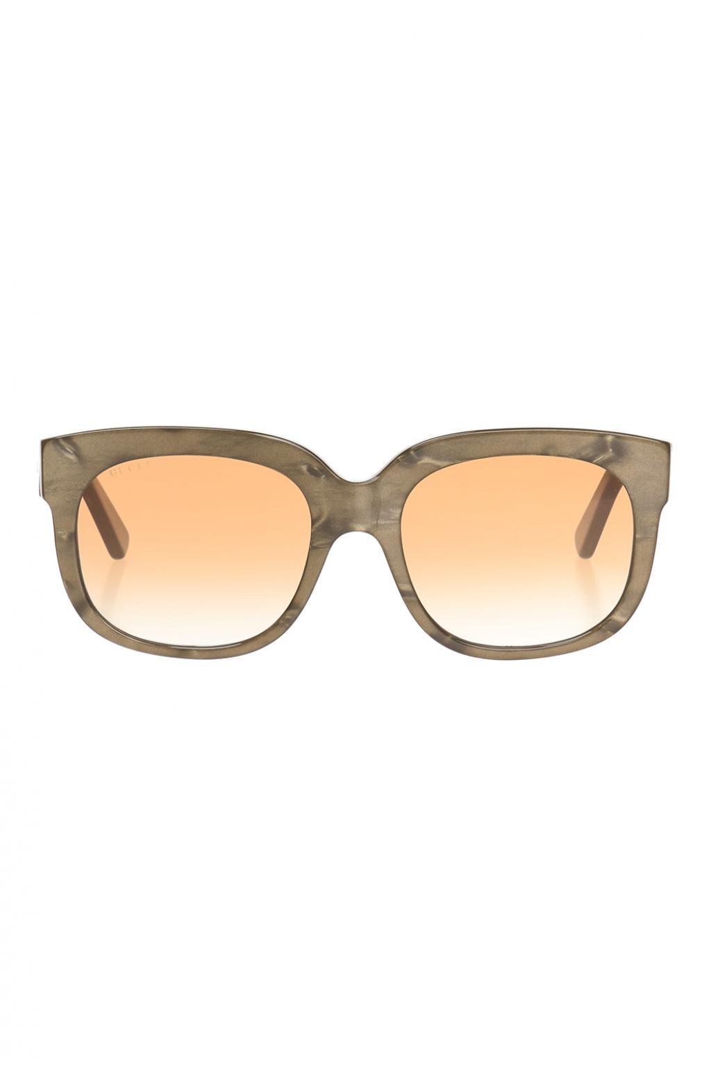 Gucci Leopard Print Sunglasses in Brown Lyst