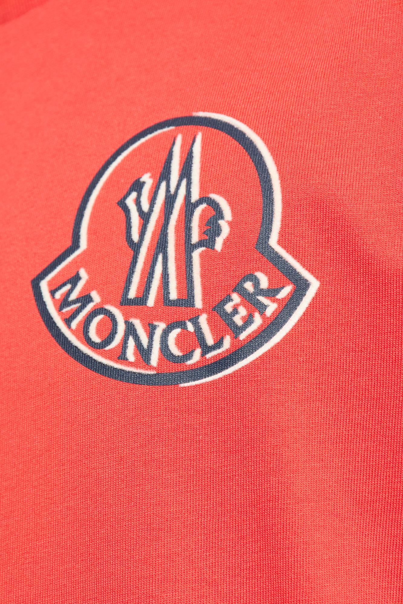 Moncler T-Shirt With Printed Logo in Red for Men Lyst UK