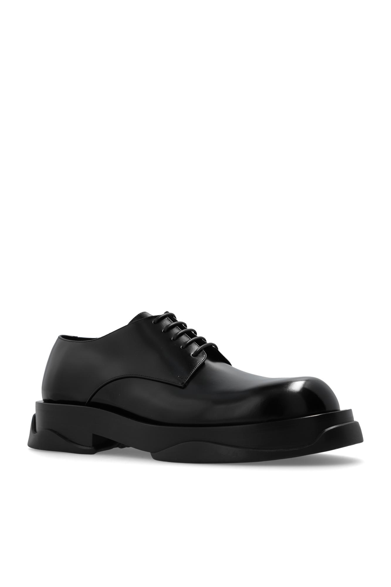 Jil Sander Leather Derby Shoes in Black for Men Lyst UK