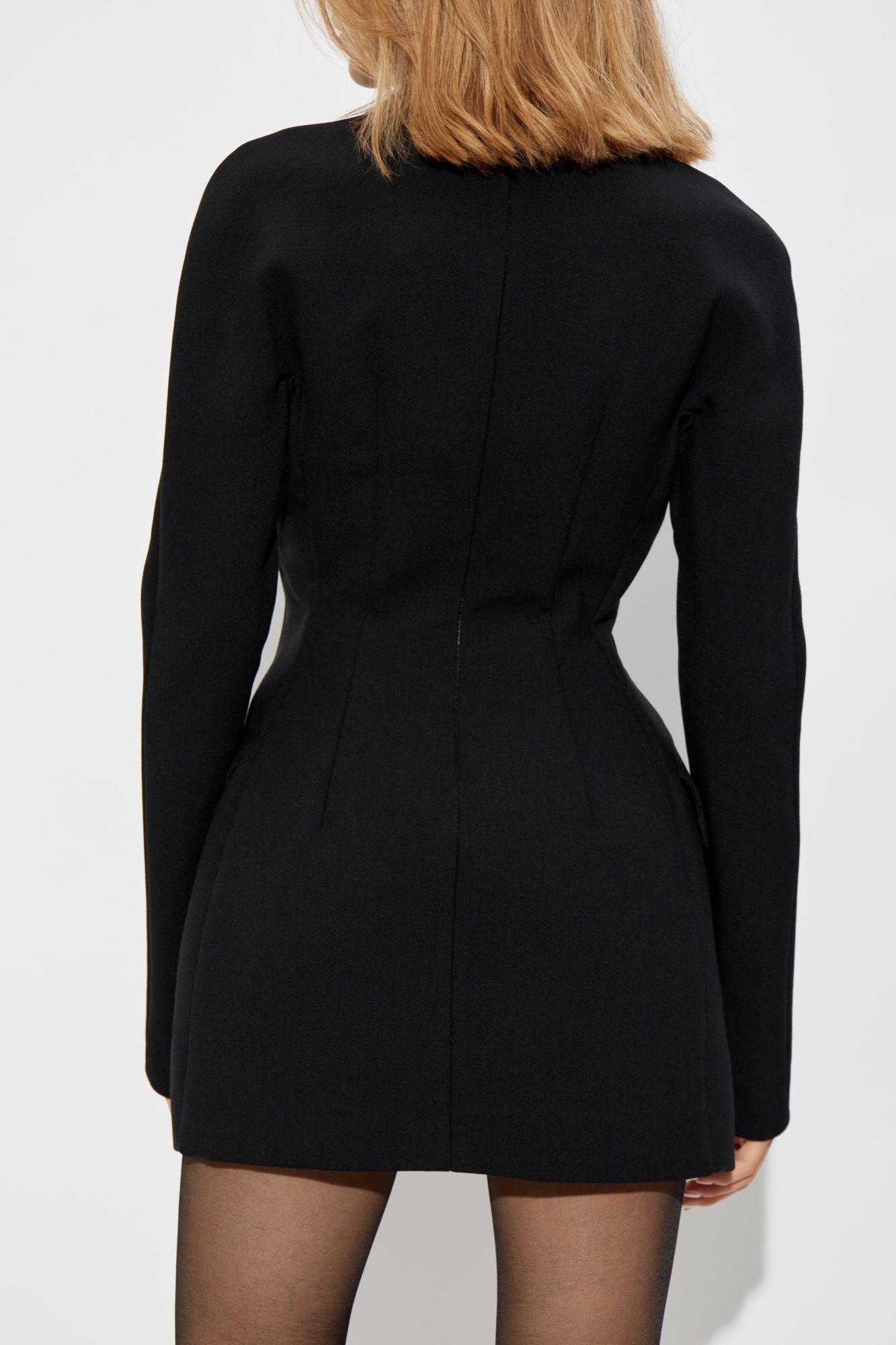 knee length dresses for ladies MAX MARA SPORTMAX Polka dot lace Dress with drawstring BLACK main image 0