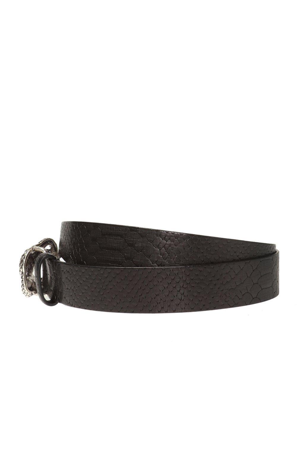 Just Cavalli Leather Belt in Black for Men - Lyst