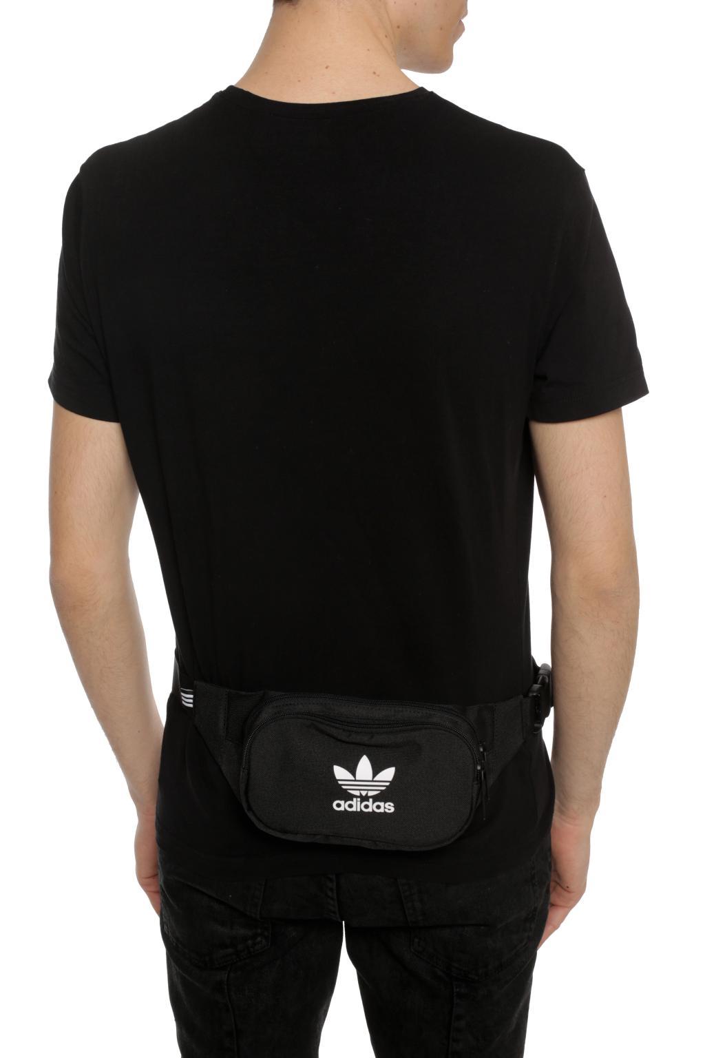 adidas Originals Synthetic Logo Belt Bag in Black - Lyst