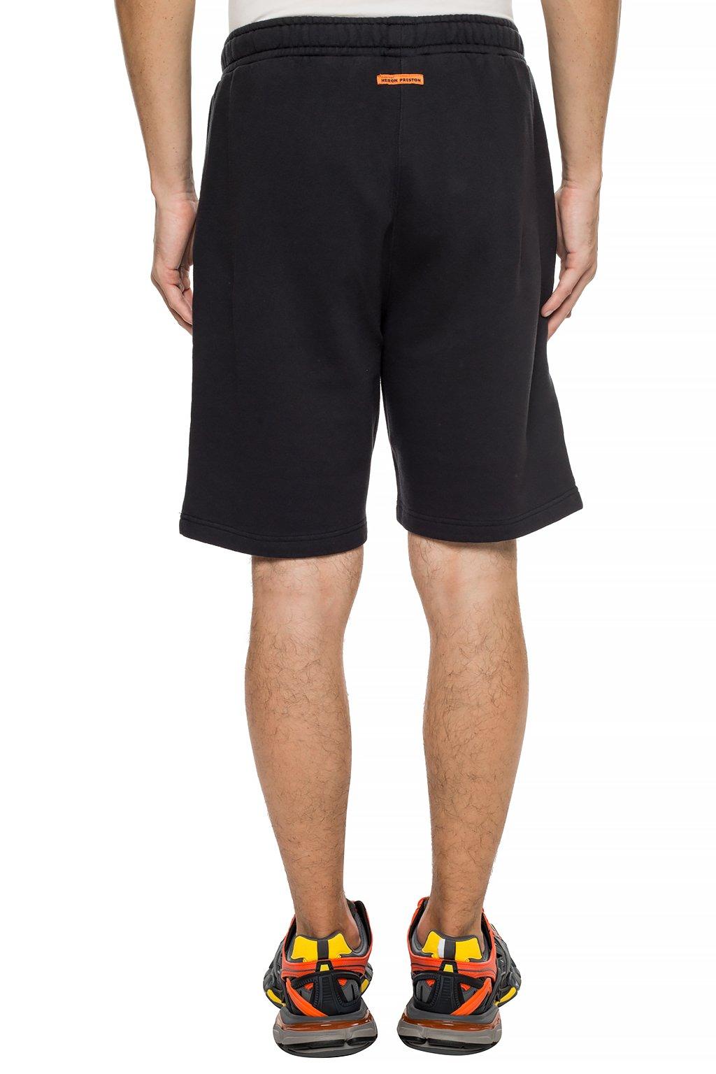 Heron Preston Cotton Logo Shorts in Black for Men - Lyst