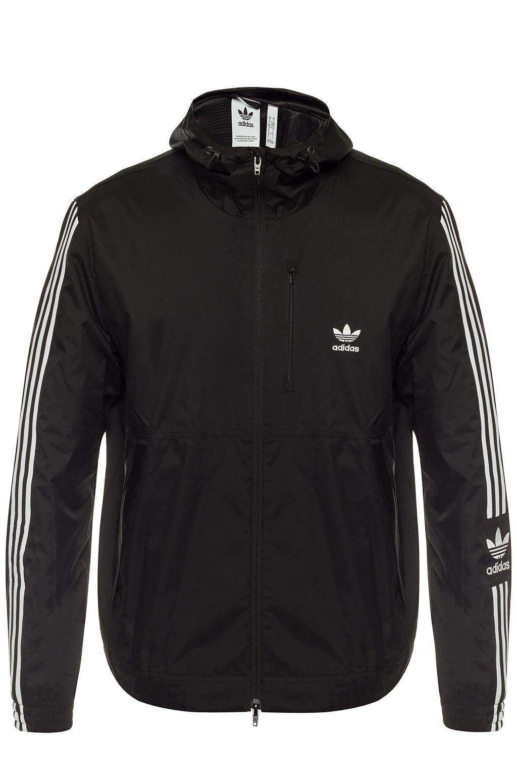 adidas Originals Synthetic Jacket With Logo Black for Men - Lyst