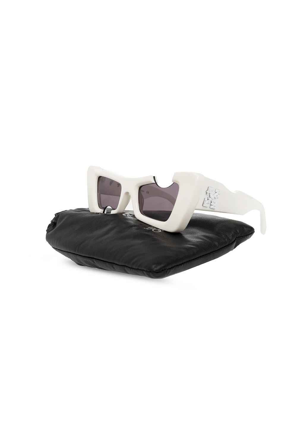 OFF-WHITE Cannes Cut-Out Cat-Eye Sunglasses White/Grey  (OERI021S22PLA0010107)