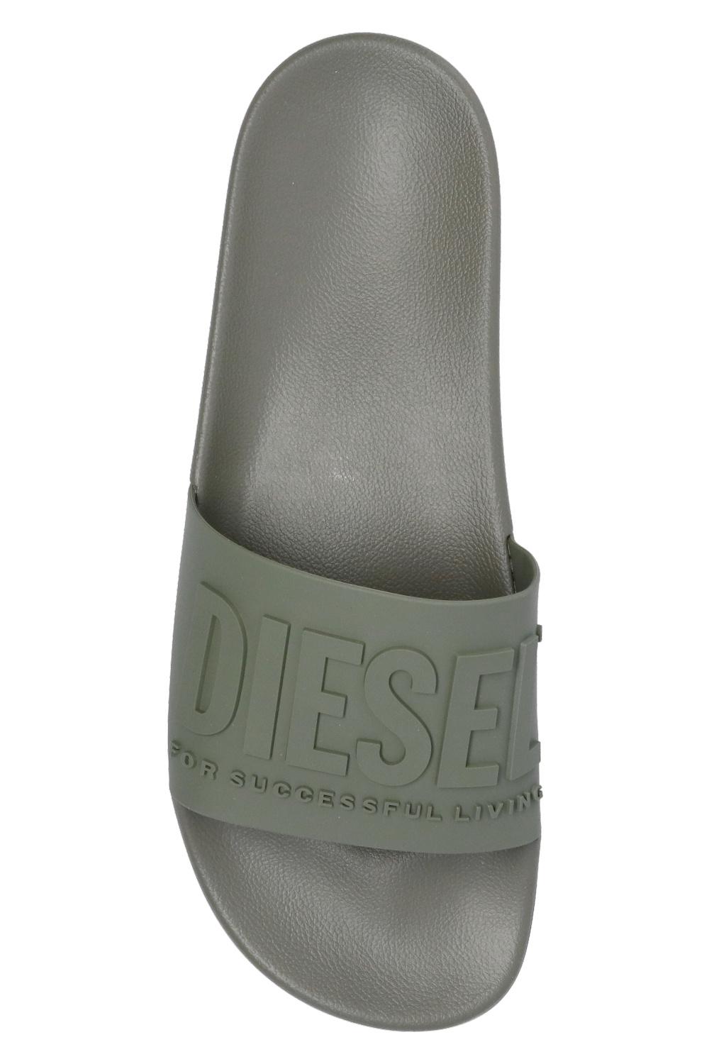 DIESEL 'sa-mayemi' Slides With Logo in Grey (Gray) for Men | Lyst