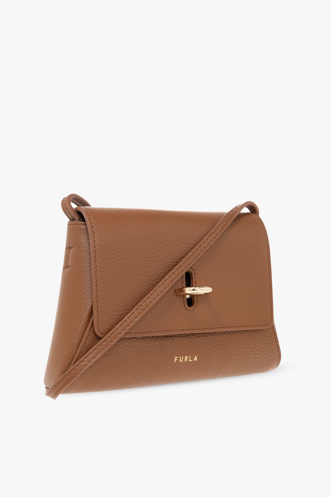 Furla 'net Mini' Shoulder Bag in Brown | Lyst