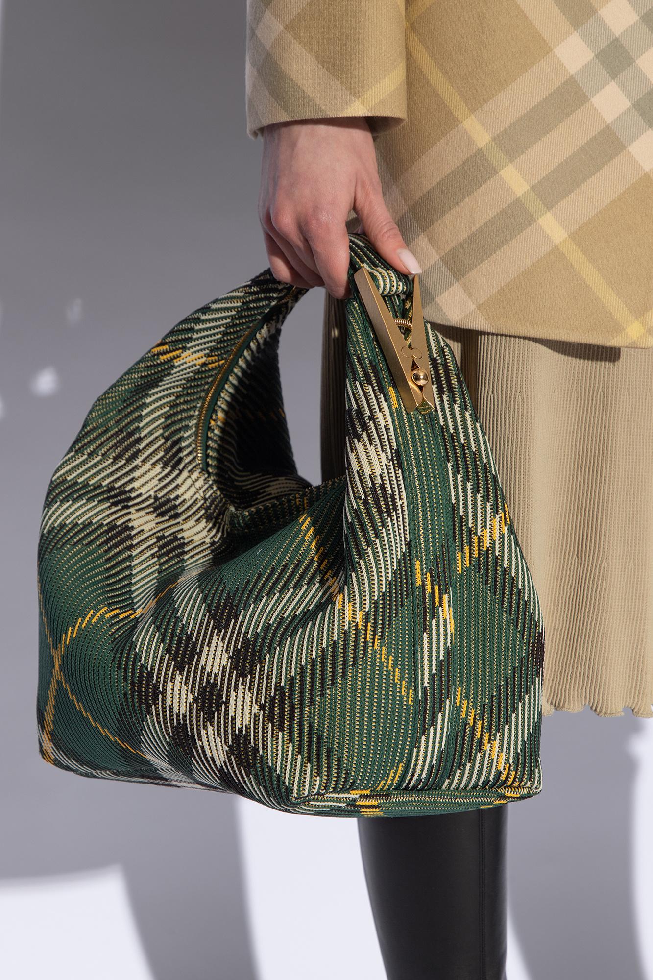 Burberry 'Medium Peg Duffle' Shoulder Bag in Green | Lyst UK