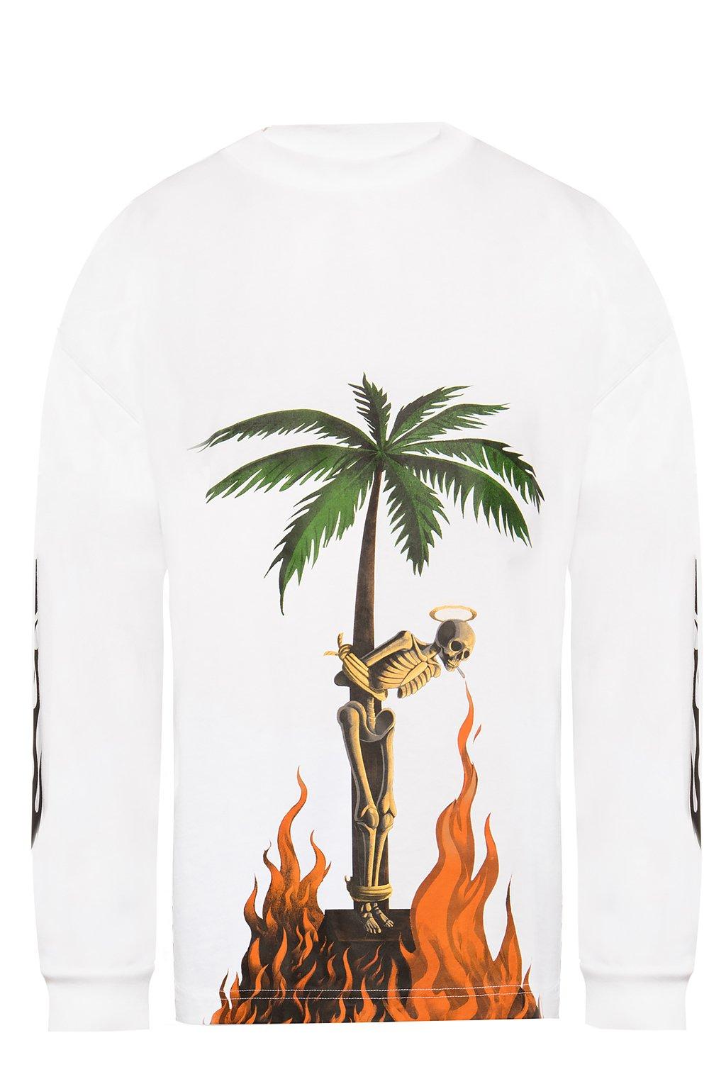 Palm Angels Skeleton Long Sleeved T Shirt in White for Men | Lyst UK
