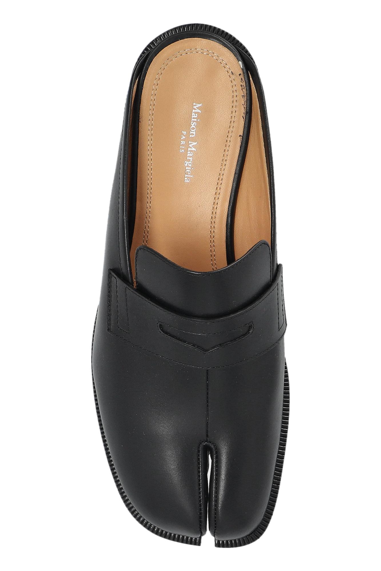 Maison Margiela Slides With Cut-Out 'Tabi' in Black Lyst UK