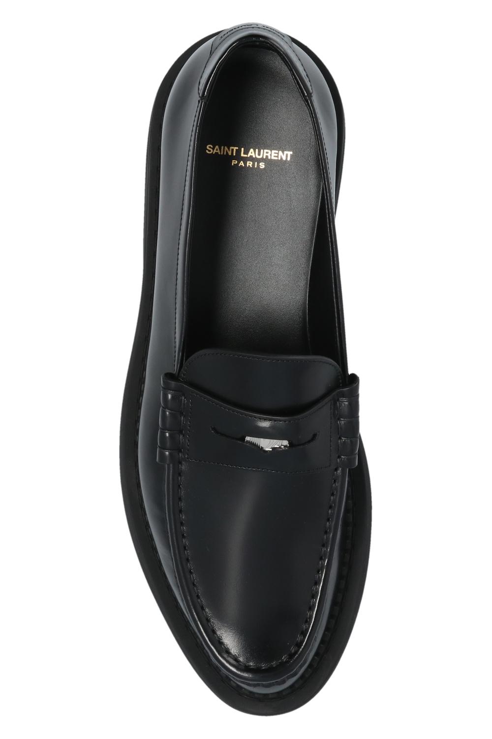 Saint Laurent Teddy 10 Penny Loafers Men in Black for Men Mens Shoes Slip-on shoes Loafers Save 49% 