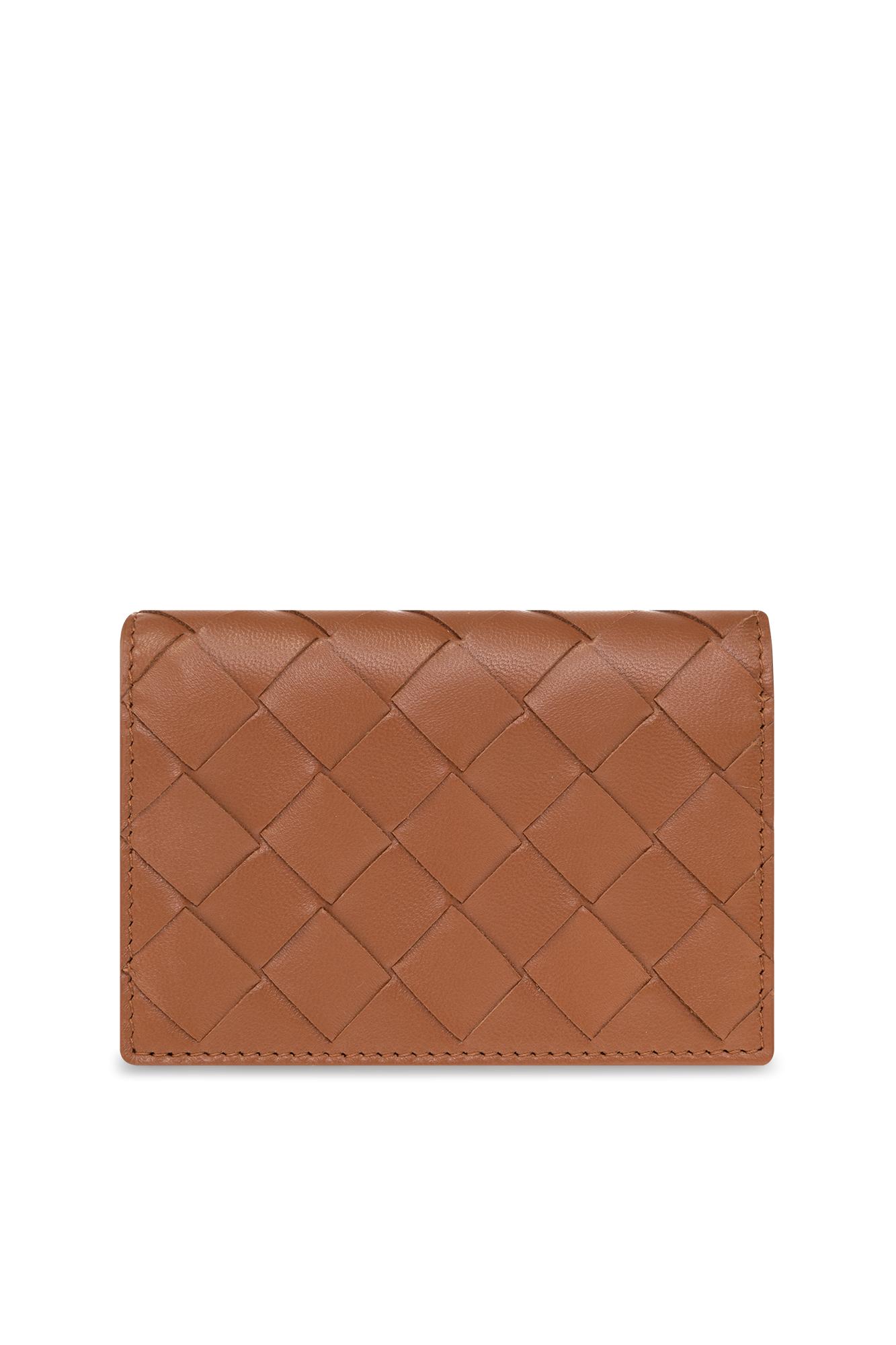 Bottega Card Holder in Brown Lyst