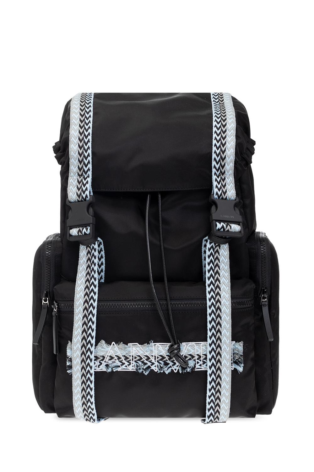 Lanvin Backpack With Logo in Black for Men | Lyst