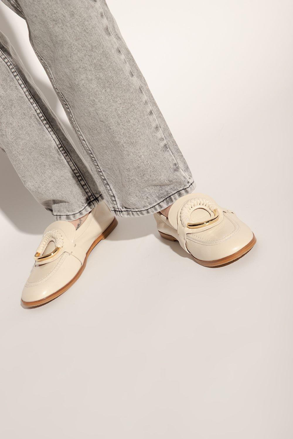 See By Chloé 'hana' Leather Loafers in White | Lyst