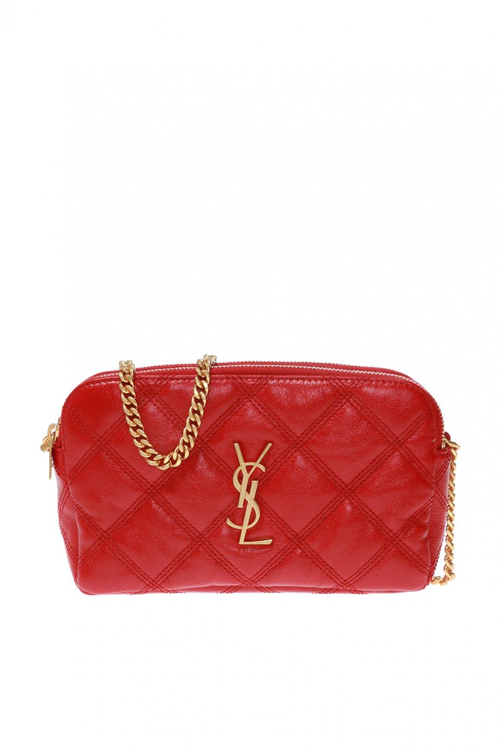 Saint Laurent Leather Becky Bag in Red | Lyst