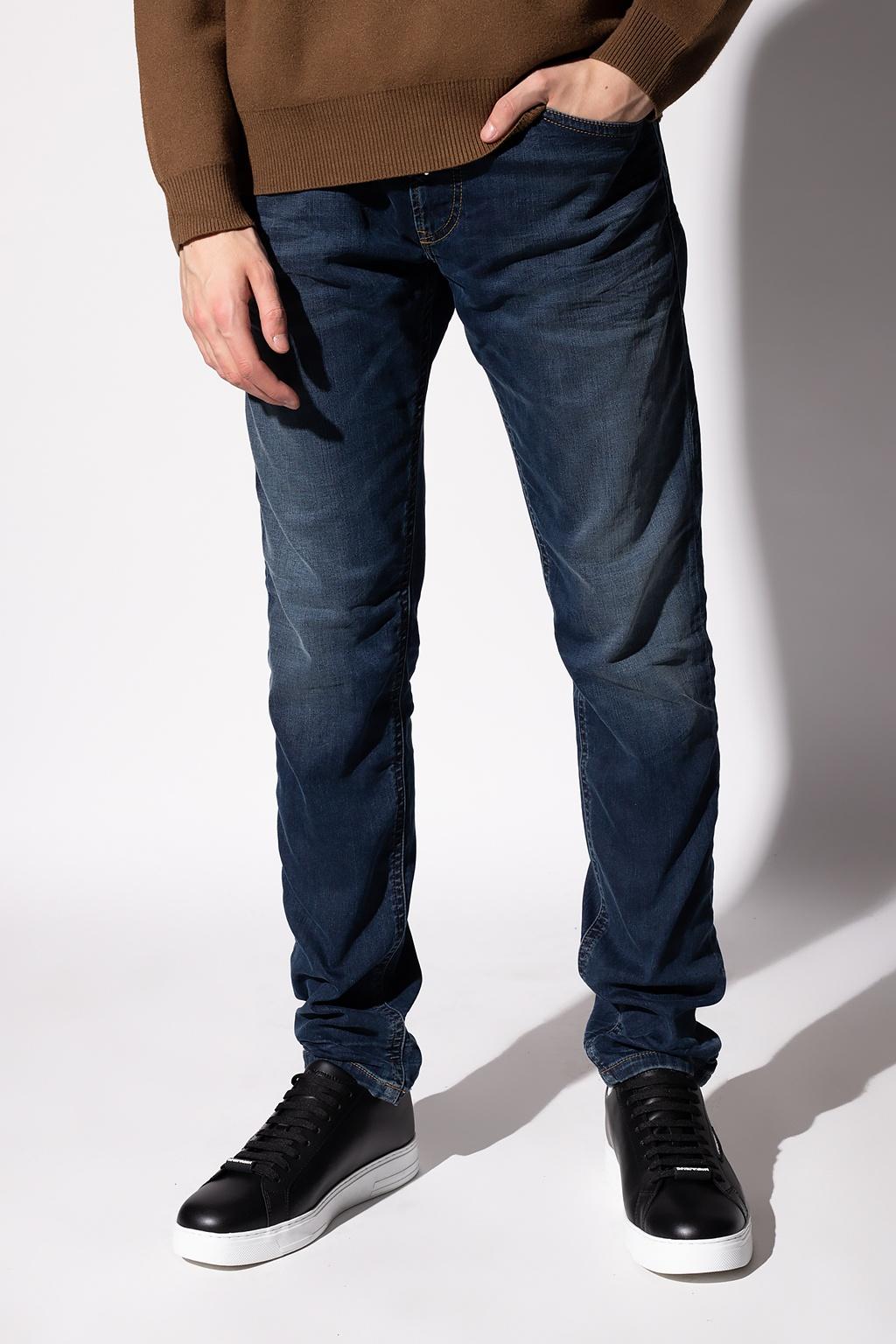 DIESEL Denim 'thommer jogg' Jeans With Gathers in Blue for Men - Lyst
