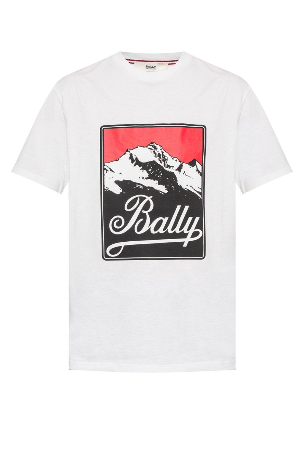 Bally Logo Print T-shirt in White for Men | Lyst
