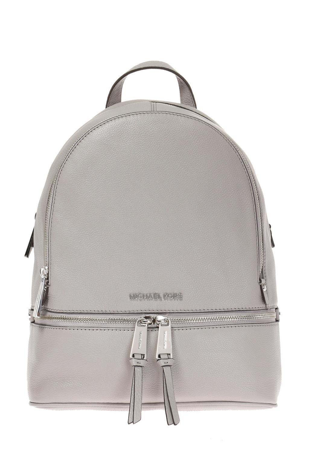 Michael Kors Rhea XS Perforated Backpack Pearl Grey titikakamining.pe