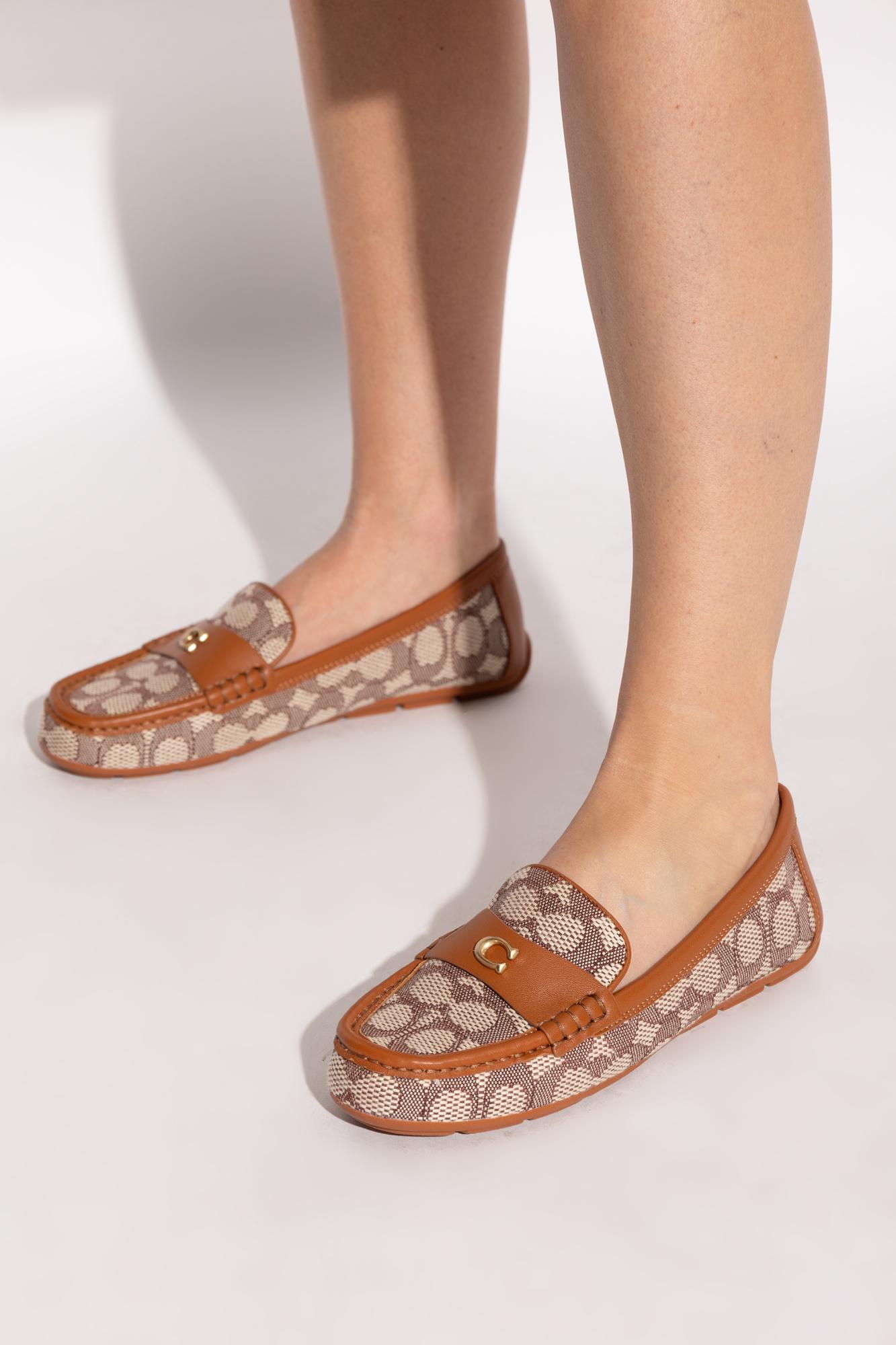 COACH Loafers With Monogram in Brown | Lyst