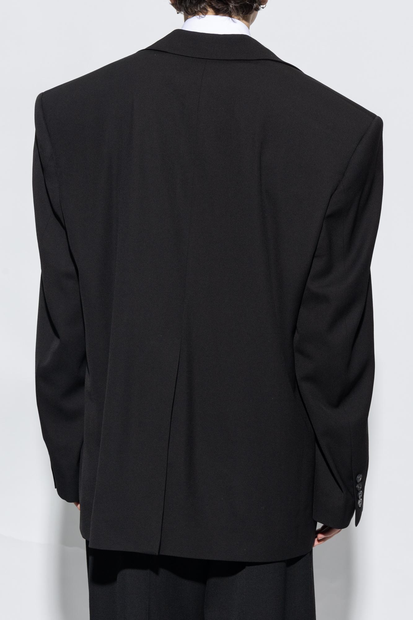 Balenciaga logo discount blazer