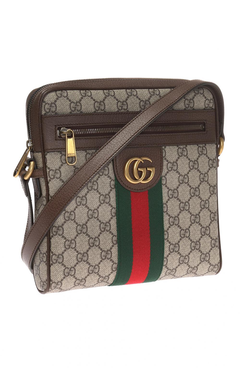 Gucci Leather 'ophidia' Shoulder Bag in Brown for Men - Save 16% - Lyst