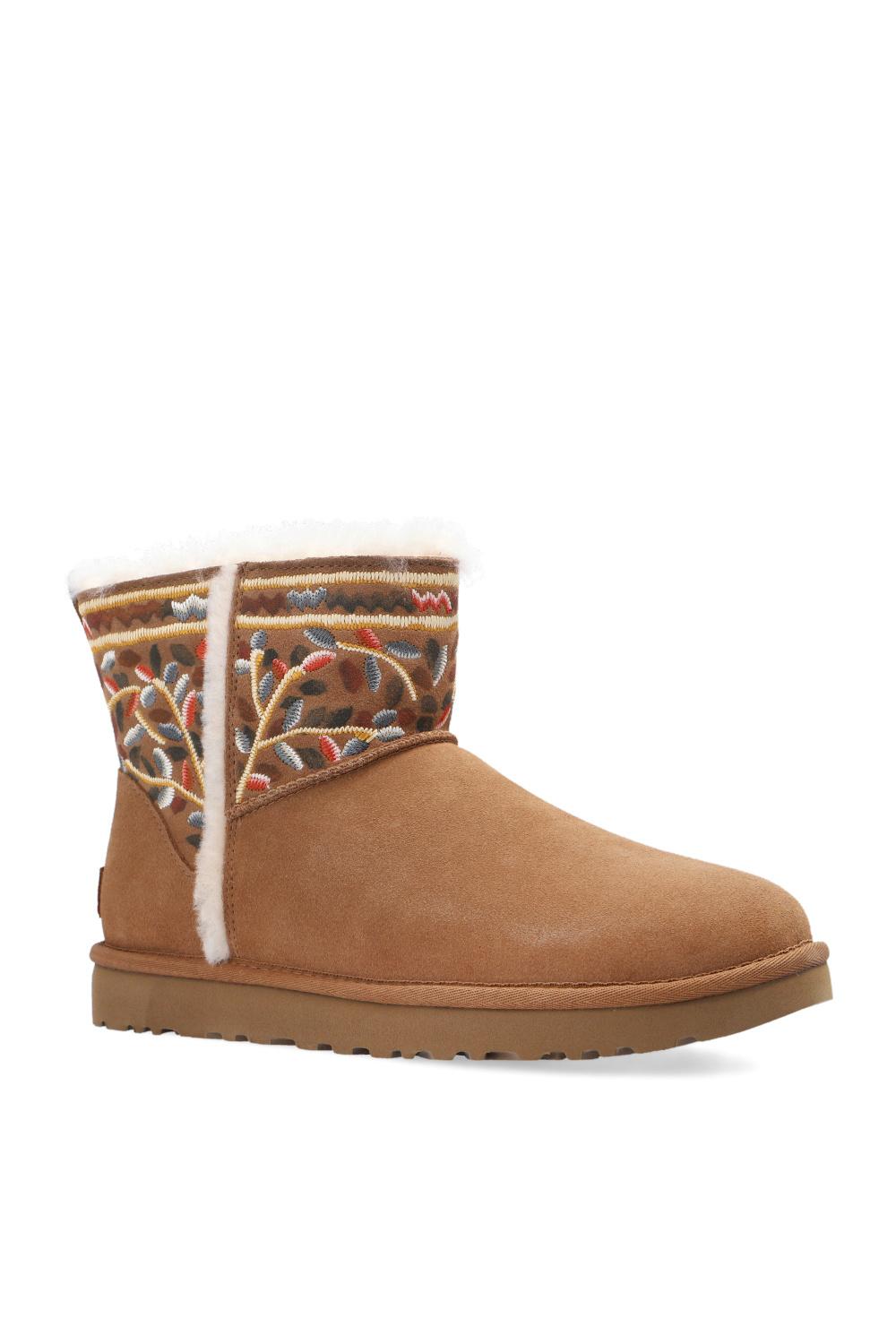UGG 'classic Beauty Mini' Snow Boots in Brown | Lyst