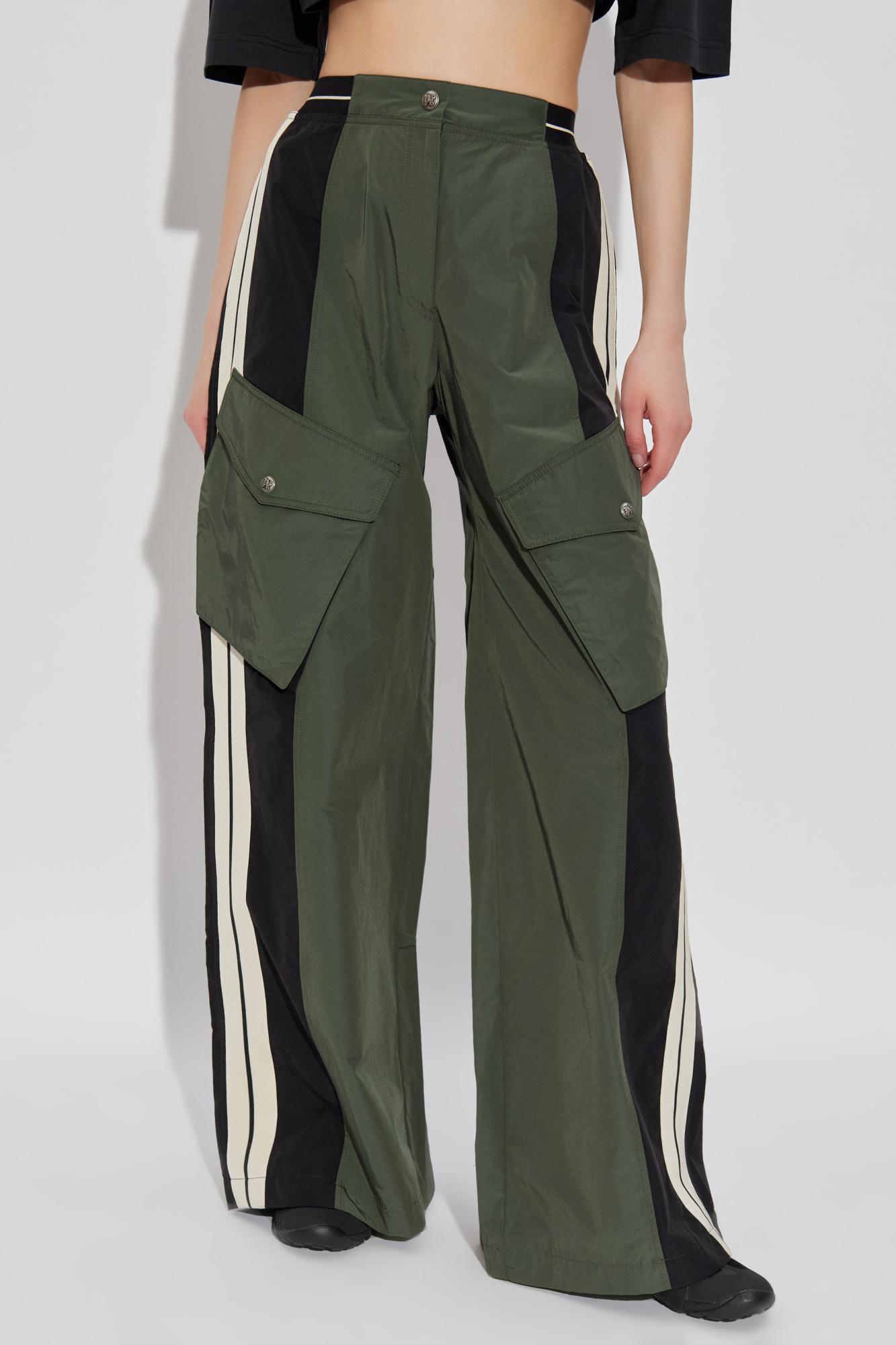 パンツ Palm Angels Lightweight Nylon Parachute Pants With Black Parachute Pants by Palm Angels on Sale