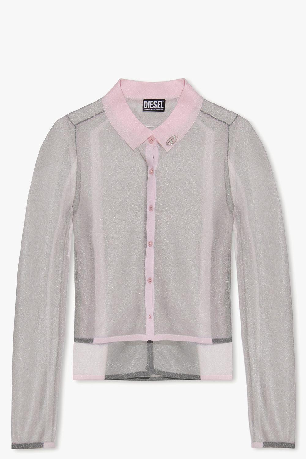 DIESEL 'm-iriany' Transparent Shirt in Gray | Lyst