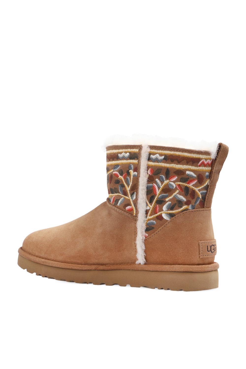 UGG 'classic Beauty Mini' Snow Boots in Brown | Lyst